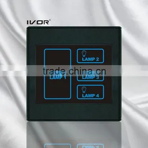 4 Gangs Lighting Touch Switch Piano Black (SK-T2300L4-PBK) thumbnail-1