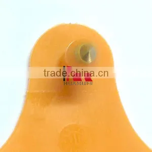 TPU Orange Cattle Ear Tag 78*56 mm Metal Pin thumbnail-3