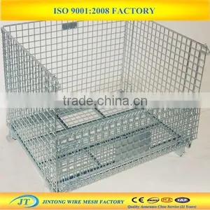 Foldable Galvanized Storage Cage With Wheels thumbnail-1
