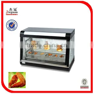 Curved Glass Warming Display Showcase Hot Food Warmer Display (R60-2)0086-13580546328 thumbnail-1