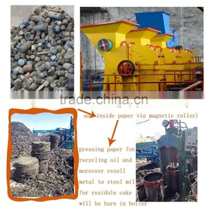 Crushing/separating/pressing Waste Vehicle Engine Oil Filter Cartridge Recycling Production Line thumbnail-1