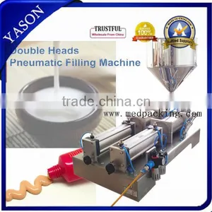 Quantitative 10-300ml Double Heads Pneumatic Unguent Tooth Paste Soy Filling Machine thumbnail-1