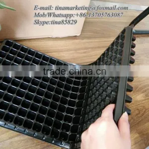 Not Coated Black PS Material Plastic Nursery Plant Seed Starting Tray 200 Cell,Plastic Seedling Germination Tray for Farm Using thumbnail-4
