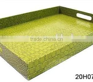 Coloful Leather Serving Tray With Two Handles, 35.5*48.3*5cm thumbnail-3