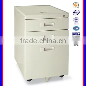 3 Drawers Metal Cabinet Pedestal Without Top Desk Cabinet thumbnail-4