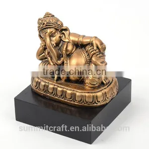 Resin Antique Gold Hindo God Ganesha Wedding Favor Ganesha Idol thumbnail-2