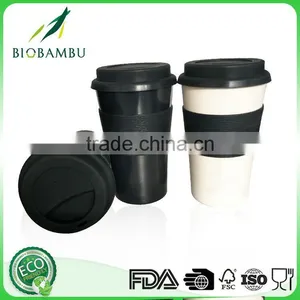 Best Design Eco-friendly Hot Selling Bamboo/rice Fiber Travel Coffee Cup thumbnail-1