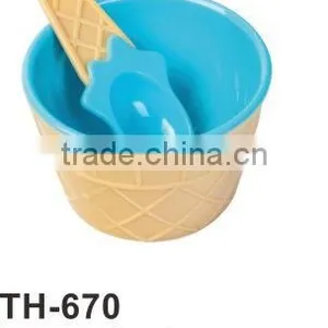 Novelty Plastic Ice Cream Cup With Spoon thumbnail-3