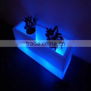 Outdoor Colorful RGB LED Lighted Planter Pots Remote Control LED Battery Pot Light / LED Outdoor Low Flower Pot 120*40*40cm thumbnail-2