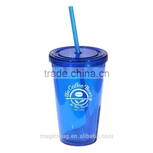 Double Wall Coffee Tumbler PS Plastic Mug thumbnail-4
