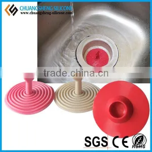 Round Shaped Candy Color Silicone Plug, Water Drain Plug, Rubber Sink Plug thumbnail-4
