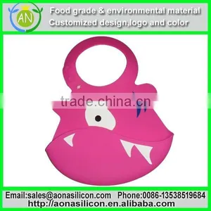Wholesale NOVELTY Baby Silicone Bib Silica Gel Rice Pocket Silicone Waterproof Bib Mix Color thumbnail-1