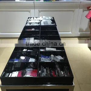 6 Grid Black Acrylic Socks Storage Box thumbnail-1