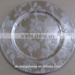 SILVER FOIL PP PLASTIC CHARGER PLATE thumbnail-1