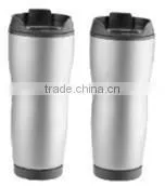 450ml Stainless Steel Inner Plastic Outer Steel Vacuum Cup/auto Mug/Travel Mugs With TPR Handle thumbnail-4