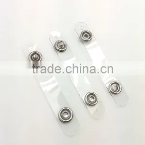 CLEAR STRAIGHT NARROW VINYL TAB, VINYL TAB WITH METAL SNAP thumbnail-3
