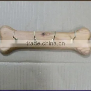 Dog Bone Shaped Wooden Key Holder thumbnail-1