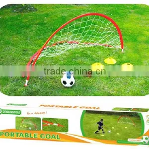 GSSGMP6 Plastic Red Foldable Soccer Goal With Cones thumbnail-1