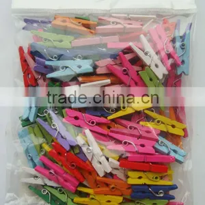 Nice Colorful Craft Wooden Cloth Pegs thumbnail-1