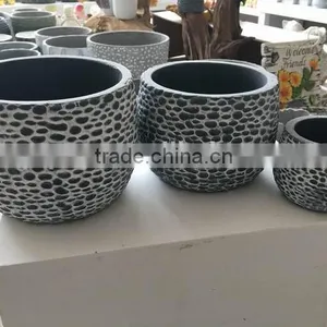 Round Cement Flower Pot for Decorative thumbnail-5