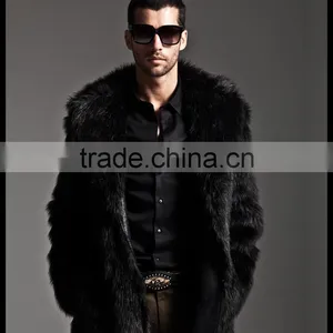 Winter New Style Mens Parka Man-made Fox Fur Coat Jacket thumbnail-1