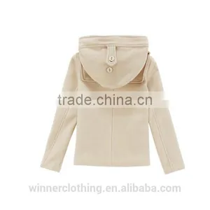 Girls Top Fashion With a Hat Warm Short Leather Coat thumbnail-2