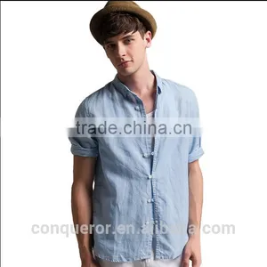 Men's White Linen Shirt HOT! MSRL0042 thumbnail-3