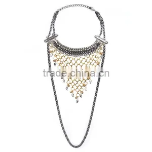 Women Fashion Alloy Net Collar Necklace Jewelry thumbnail-5