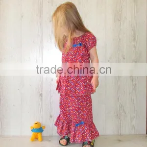 Wholesale Girls Ruffle Pants Sets With Printed Ruffle Boutique Clothing thumbnail-3