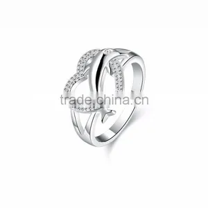 High Quality CZ Studded Silver Plated Animal Finger Ring thumbnail-1
