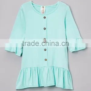 Girls Dress 2017 Summer New Flare Sleeve Ruffle Cotton Children Dress thumbnail-1
