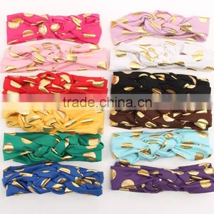 Pink Knot Polka Dot Baby Headband thumbnail-2