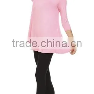 2016 Blouse and Shirt for Ladies Fashion Elbow Sleeve Tunic Blouse With Soft Flowy Drape thumbnail-3