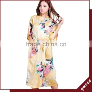 Bridal Silk Bath Robe Custom Made Women Robe Long Nightgown 0609008 thumbnail-1