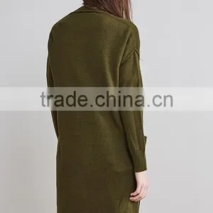 Ladies Stylish Open Front Wool Thin Plain Cardigan Sweater With High Quality thumbnail-3