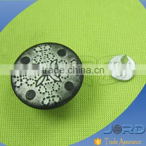Lead-free Custom Latest Fashion 20mm Silver Matte Hot-sale Garment Quality Insert Zinc Alloy Jeans Buttons thumbnail-1