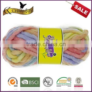 Charmkey Mixed Color Dyed Hand Knitting Yarn Thick Yarn 100% Wool Roving Yarn thumbnail-2
