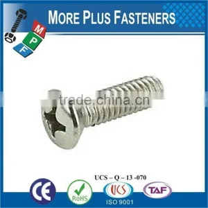 Made in Taiwan ISO 7047 Cross Recessed Oval Head Countersunk Machine Screw Low Carbon Steel Zinc Plated thumbnail-2