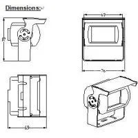 Bus/Truck/Logitics 1/3 Color CMOS 600TVL Metal Box IR Reverse View CCTV Camera thumbnail-3