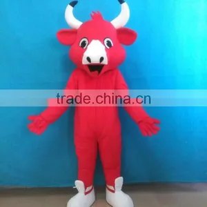 Super Lightweight Bull Mascot Costumes Red Adult Bull Mascot Costumes thumbnail-1