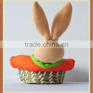 Small Grass Handmade Easter Rabbit Gift Baskets thumbnail-6