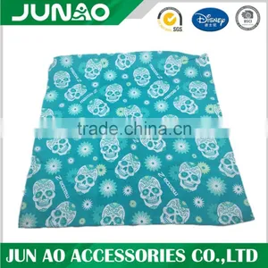 Unique Bargains Woman 50cm x 50cm Blue Printed Kerchief Neck Scarf thumbnail-1