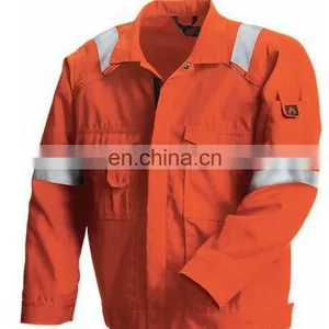 OEM New Style 100%cotton Mens Fire Retardant Work Jacket for Industrial thumbnail-2