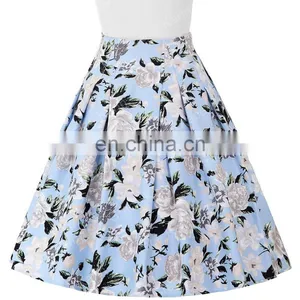 Grace Karin Occident Ladies Vintage Retro Floral Pattern Cotton Skirt 9 Patterns CL008925-8 thumbnail-4