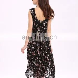 Fashion Hot Sale Red Elegant Tunic Women Lace Dress With Halter thumbnail-6