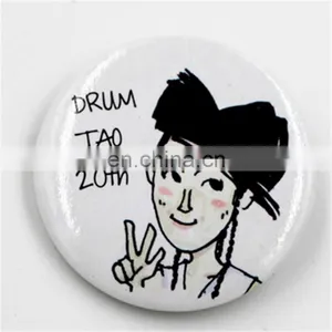 Custom Design Cloth Fabric Tin Button Badge,Factory Metal Button Graphic Art Featured Quality Craft Round,Profession Supplier thumbnail-3