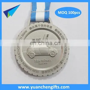 Design Your Own Custom Metal Crafts Production Zinc Alloy Blank Gold Award Metal Sport Medal With Ribbon thumbnail-2