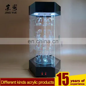 Factory Custom Rotating Pmma Plexiglass Acrylic Led Light Display Box With Lockable Door thumbnail-2