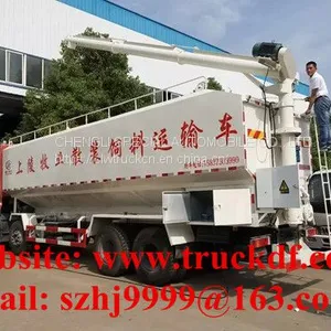 Biggest Volume of Dongfeng Tianlong 8*4 LHD 40cbm Poultry Feed Transporting Truck for Sale thumbnail-2