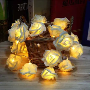 Battery Operated Novelty Rose Flower Fairy String Lights 20LEDs 2M Fashion Holiday Lighting Wedding Party Christmas thumbnail-1
